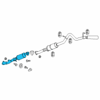 OEM 2021 Chevrolet Colorado Converter & Pipe Diagram - 84392383