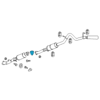 OEM Chevrolet Colorado Muffler W/Tailpipe Gasket Diagram - 23136310