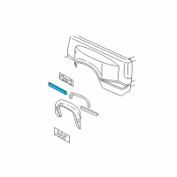 OEM Chevrolet K2500 Suburban Side Molding Diagram - 15740107