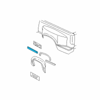 OEM Chevrolet K1500 Suburban Side Molding Diagram - 15740107