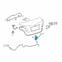 OEM Toyota Camry Lock Assembly Diagram - 64600-06010