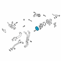 OEM 2019 Hyundai Veloster N Pulley-Water Pump Diagram - 25129-2GTA0