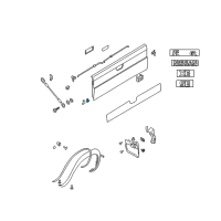 OEM 2000 Nissan Frontier Hinge Assembly-Rear Gate RH Diagram - 93480-9Z400