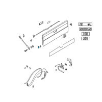 OEM Nissan D21 Hinge Assembly-Rear STRUT RH Diagram - 93470-01G00