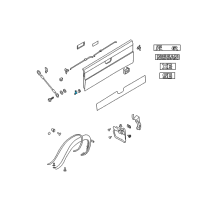 OEM 2004 Nissan Frontier Hinge Assembly-Rear STRUT RH Diagram - 93470-01G00