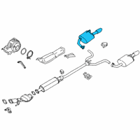 OEM 2019 Nissan Altima Exhaust Muffler Assembly Diagram - 20100-6CB1A