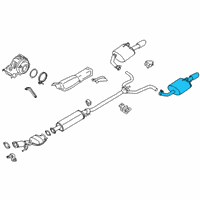 OEM 2022 Nissan Altima Exhaust Muffler Assembly Diagram - 20110-6CB1A