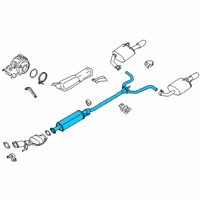 OEM 2021 Nissan Altima Exhaust Muffler Assembly Diagram - 20300-6CB1A