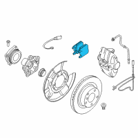 OEM BMW M3 Rear Brake Pad Set Diagram - 34-21-8-099-354