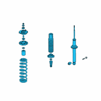 OEM 2001 Acura CL Shock Absorber Assembly, Rear Diagram - 52610-S3M-A01