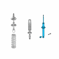 OEM 2002 Acura CL Shock Absorber Unit, Rear Diagram - 52611-S3M-A01