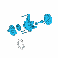 OEM Lincoln LS Water Pump Assembly Diagram - XW4Z-8501-CE