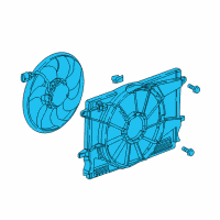 OEM 2017 Chevrolet Cruze Fan Assembly Diagram - 13356651