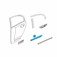 OEM 2006 Honda Civic Protector, L. RR. Door *B92P* (NIGHTHAWK BLACK PEARL) Diagram - 75323-SNA-A01ZC