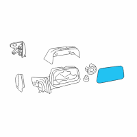 OEM Lincoln MKX Mirror Glass Diagram - CT4Z-17K707-C