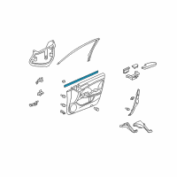 OEM 2009 Acura TSX Weatherstrip, Left Front Door (Inner) Diagram - 72375-TL0-G01