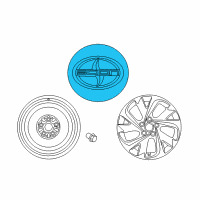Genuine Toyota Highlander Wheel Hub Ornament Sub-Assembly diagram