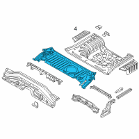 OEM 2018 Nissan Versa Note Floor Re Front Diagram - G4512-9KAMA
