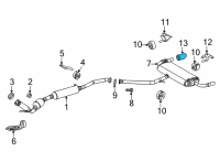 OEM Toyota Venza Tailpipe Diagram - 17408-25042