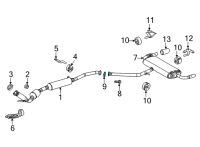 OEM 2021 Toyota Venza Muffler & Pipe Gasket Diagram - 17451-F0100