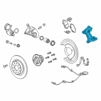 OEM 2022 GMC Terrain Caliper Support Diagram - 13595924