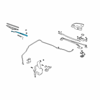 OEM Oldsmobile Intrigue Wiper Arm Assembly Diagram - 15237915