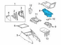 OEM 2022 Toyota Corolla Cross Cup Holder Diagram - 55620-0A100