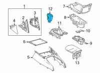 OEM Toyota Corolla Cross Shift Knob Diagram - 33504-02700-C0