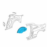 OEM 1996 Acura Integra Wheelhouse, Left Rear Diagram - 64730-ST7-310ZZ