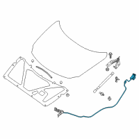 OEM 2021 Nissan Maxima Cable Assembly-Hood Lock Control Diagram - 65621-4RA0A