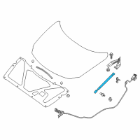 OEM Nissan Stay Assy-Hood Diagram - 65470-4RA0A