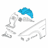 OEM BMW 328xi Cover, Wheel Housing, Front Right Diagram - 51-71-7-154-412