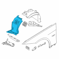 OEM 2012 BMW 335i Cover, Wheel Housing, Bottom Left Diagram - 51-71-7-154-415