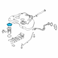 OEM 2018 Nissan Maxima Plate-Lock, Fuel Gauge Diagram - 17343-3TA0A