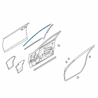 OEM Infiniti Q50 Moulding-Front Door Sash, Front LH Diagram - 80283-4GA0A