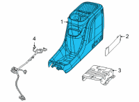OEM Chrysler Pacifica Console-Floor Diagram - 6WX941D2AC