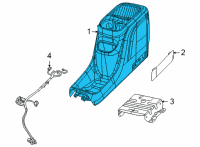 OEM Chrysler Voyager Console-Floor Diagram - 6WX941D2AC