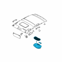 OEM Chevrolet Aveo Lamp Asm, Dome *Gray Diagram - 96540312