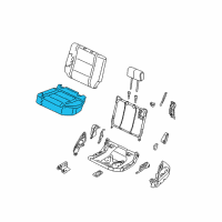 OEM 2011 Nissan Titan Cushion Rear Seat LH Diagram - 88350-ZR21A