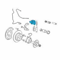 OEM 2014 BMW X5 Rear Brake Caliper Set Black Diagram - 34-21-7-847-228