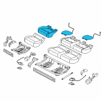 OEM 2015 Ford F-150 Seat Cushion Pad Diagram - FL3Z-1663840-C