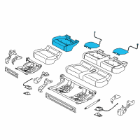 OEM 2021 Ford F-250 Super Duty Seat Cushion Pad Diagram - FL3Z-1663840-C