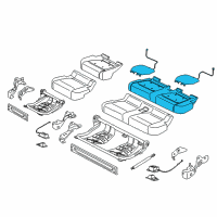 OEM 2017 Ford F-250 Super Duty Seat Cushion Pad Diagram - FL3Z-16632A22-B