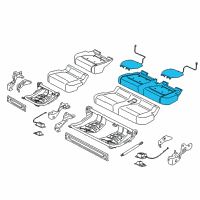 OEM 2017 Ford F-350 Super Duty Seat Cushion Pad Diagram - FL3Z-16632A22-B