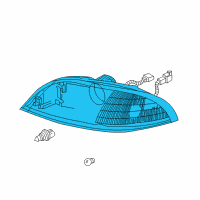 OEM 2007 Mercury Monterey Composite Headlamp Diagram - 7F2Z-13008-A