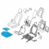 OEM 2013 Lincoln MKZ Seat Cushion Pad Diagram - DP5Z-54632A23-B