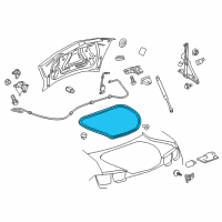 OEM 2012 Chevrolet Camaro Weatherstrip Asm-Rear Compartment Lid Diagram - 22923285