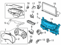 OEM Acura TLX Switch (Deep Black) Diagram - 79610-TGV-A01ZB