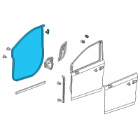 OEM Honda Odyssey Weatherstrip, R. FR. Door Diagram - 72310-THR-A01