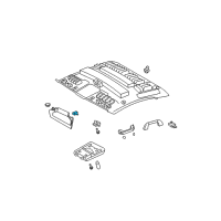 OEM 2012 Toyota Sequoia Sunvisor Holder Diagram - 74348-0C030-E0